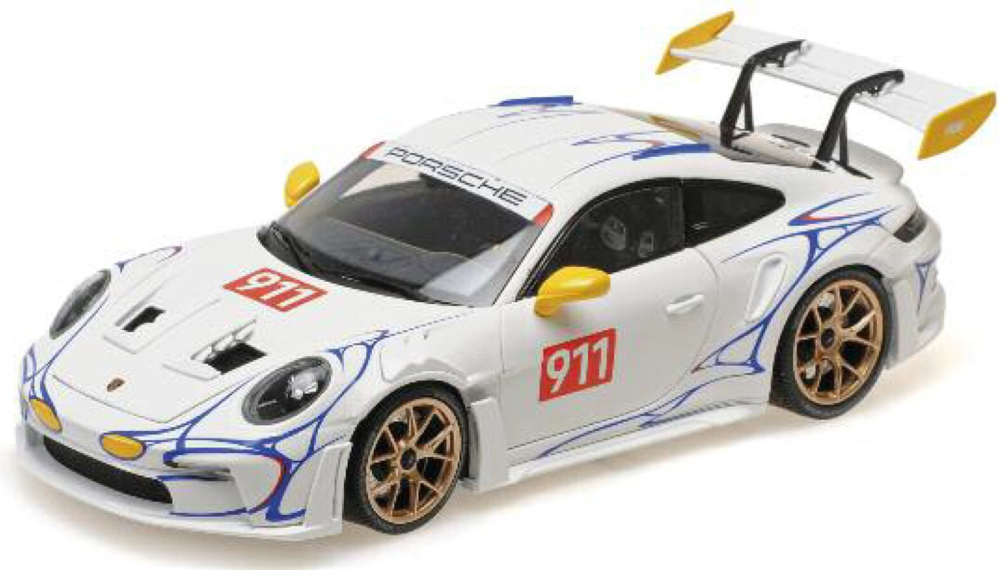 PORSCHE 911 992 GT3 RS N 911 COUPE 2023 WHITE YELLOW 1:18