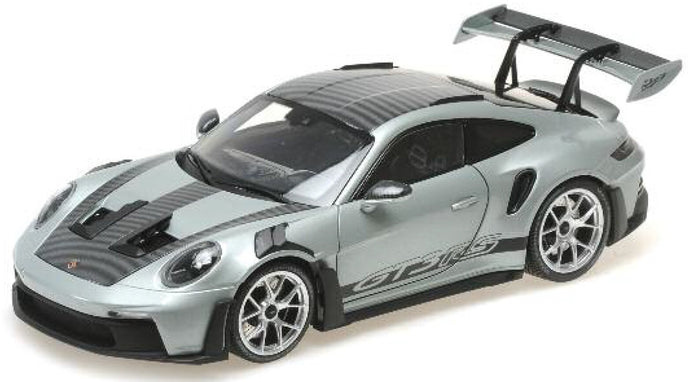 Porsche 911 (992) GT3 RS 2023 sølv/kulstof 1:18