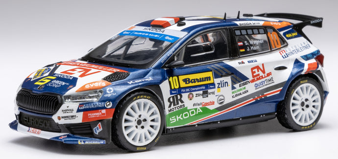 SKODA FABIA RALLY2 EVO TEAM EUROSOL RACING HUNGARY N 10 2th RALLY BARUM 2024 SIMON WAGNER - JARA HAIN VARIOUS 1:43