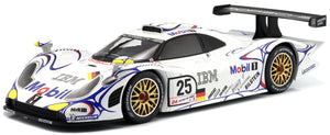 PORSCHE 911 GT1-98 3.2L TURBO TEAM PORSCHE AG MOBIL-1 N 25 2nd 24h LE MANS 1998 UWE ALZEN - JORG MULLER - BOB WOLLEK WHITE BLUE RED 1:12