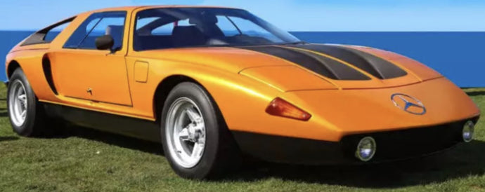 MERCEDES-BENZ C111/2 1969 WHITE AUTUMN METALLIC ORANGE 1:18