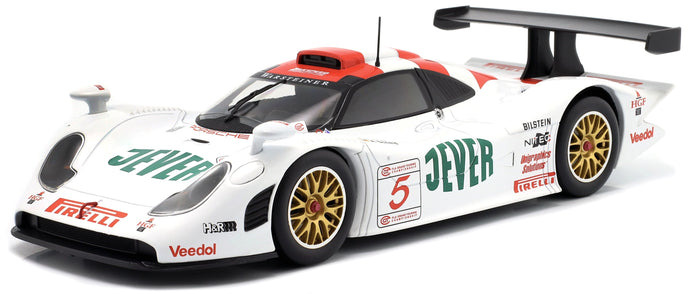 PORSCHE 911 GT1-98 3.2L TURBO TEAM ZAKSPEED RACING N 5 4th FIA GT CHAMPIONSHIP OSCHERSLEBEN 1998 ALEXANDER GRAU - ANDREAS SHELD WHITE RED GREEN 1:18