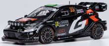 Indlæs billede til gallerivisning TOYOTA YARIS GR HYBRID RALLY1 TEAM TOYOTA GAZOO RACING WRT (night version) N 33 2nd RALLY MONTECARLO 2025 ELFYN EVANS- SCOTT MARTIN BLACK 1:43