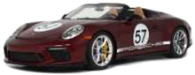 Indlæs billede til gallerivisning Porsche 911 (991.2) SPEEDSTER #57 "HERITAGE EDITION" 2019 mørk rød/hvid 1:18