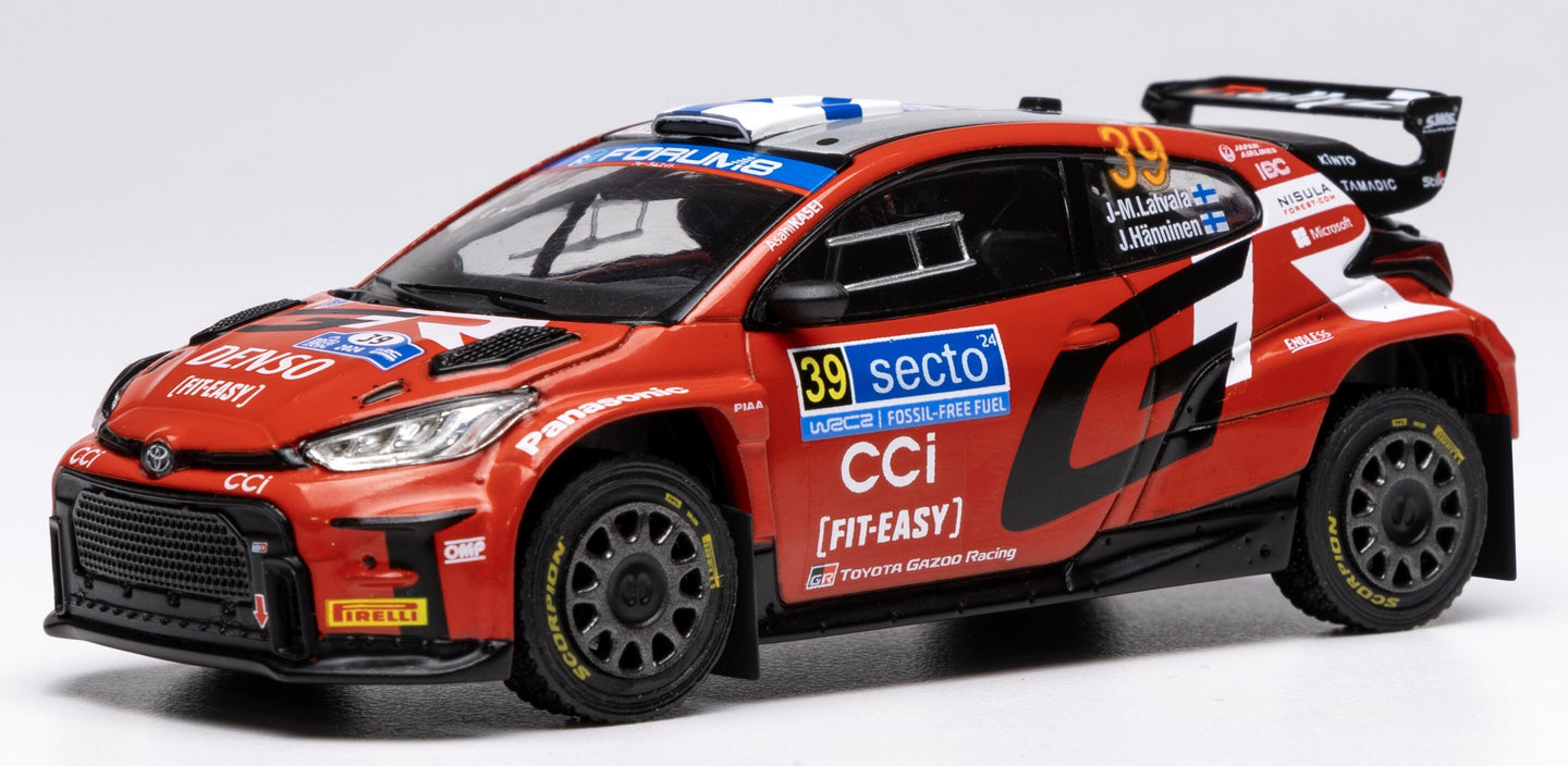 TOYOTA GR YARIS N.39 RALLY2 FINLAND 2024 LATVALA-HANNINEN 1:43