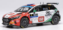 Indlæs billede til gallerivisning HYUNDAI i20 N RALLY2 TEAM BRC RACING N 1 WINNER RALLY RALI CEREDIGION 2024 HAYDEN PADDON - JOHN KENNARD WHITE GREEN RED 1:43