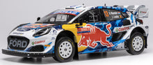 Indlæs billede til gallerivisning FORD ENGLAND PUMA RALLY1 TEAM M-SPORT WRT N 13 RALLY CHILE 2024 GREGOIRE MUNSTER - LOUIS LOUKA WHITE BLUE YELLOW 1:18