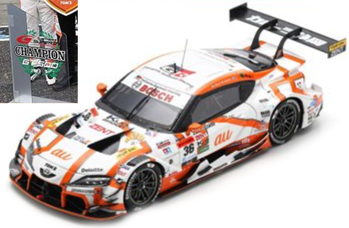 TOYOTA SUPRA GR TEAM TGR AU TOM'S N 36 CHAMPION GT500 CLASS SUPER GT 2024 KENTA YAMASHITA - SHO TSUBOI ORANGE WHITE 1:43