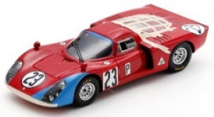 ALFA ROMEO T33.2 TEAM AUTODELTA SPA N 23 24h DAYTONA 1968 MARIO ANDRETTI - LUCIEN BIANCHI RED BLUE 1:43