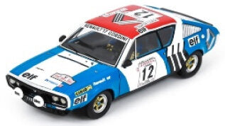 RENAULT R17 GORDINI (night version) N 12 RALLY TOUR DE CORSE 1974 JEAN FRANCOIS PIOT - JACQUES JAUBERT BLUE WHITE RED 1:43