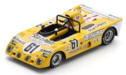 LOLA T280 COSWORTH DFV 3.0L V8 TEAM D.ROUVEYRAN N 61 24h LE MANS 1973 DANIEL ROUVEYRAN - CHRISTIAN MONS YELLOW 1:43