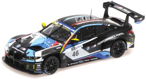 BMW 4-SERIES M4 GT3 TEAM WRT N 46 WINNER GT3 CLASS RACE 2 ROAD TO LE MANS 2023 - VALENTINO ROSSI - JEROME POLICAND MATT BLACK BLUE WHITE 1:43