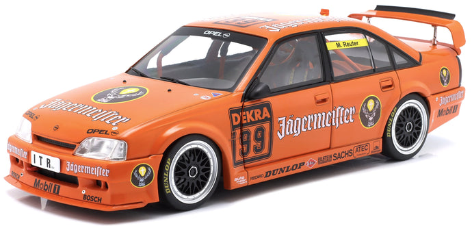 OPEL OMEGA 3000 24V TEAM SCHUBEL JAGERMEISTER N 99 SEASON DTM 1991 MANUEL REUTER ORANGE 1:18