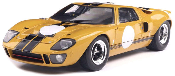 FORD USA GT40 MKI N 0 RACING 1968 YELLOW BLACK 1:18
