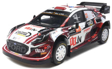 Indlæs billede til gallerivisning Ford PUMA RALLY 1 H. #22 SESKS/FRANCIS TET RALLY LATVIA 2024 hvid/mørk rød 1:18