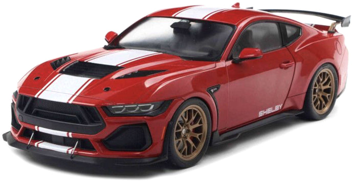 FORD USA MUSTANG SHELBY SUPER SNAKE COUPE 2025 RED WHITE 1:18