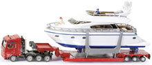 Indlæs billede til gallerivisning Man HEAVY HAULAGE TRANSPORTER + YACHT rød/grå 1:87