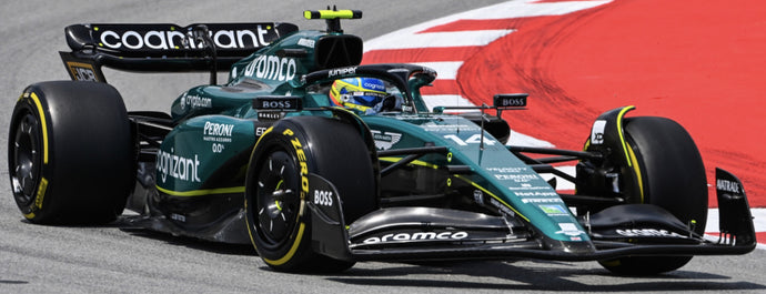 ASTON MARTIN ARAMCO FORMULA ONE TEAM AMR25 #14 FERNANDO ALONSO - CHINA GP 2025 mørk grøn/sort/gul 1:43