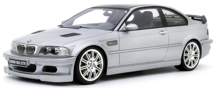 BMW E46 M3 GTR STREET TITAN 2001 sølv/kulstof 1:18