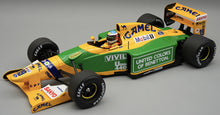 Indlæs billede til gallerivisning BENETTON B192 #19 MICHAEL SCHUMACHER WINNER SPA GP 1992 + FIGUUR gul/grøn/blå 1:18