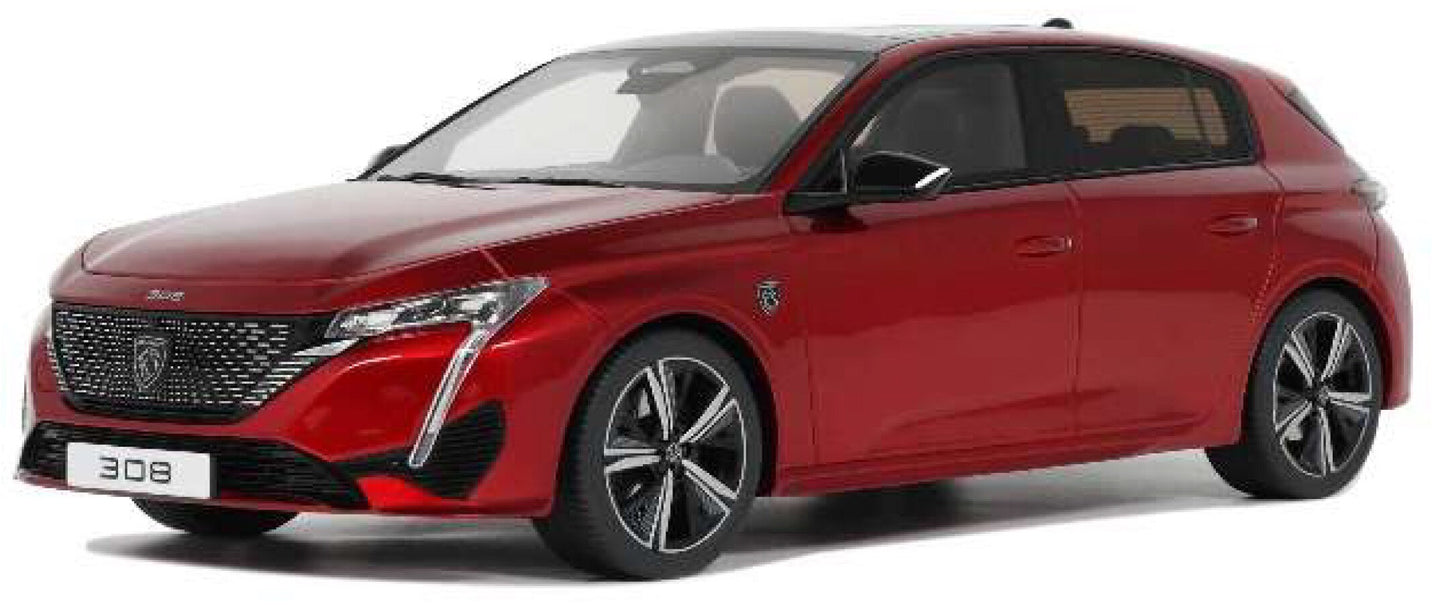 Peugeot 308 GT 2022 rød metallic 1:18