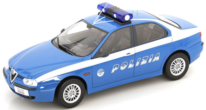 Alfa Romeo 156 - POLIZIA 1998 lys blå/hvid 1:18