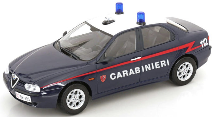 Alfa Romeo 156 - CARABINIERI 1998 mørk blå/hvid/rød 1:18