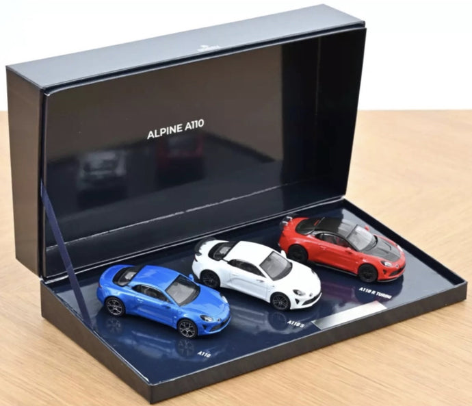 GIFT BOX ALPINE A110 2025 FRENCH FLAG COLORS Limited Edition blå/hvid/rød 1:43