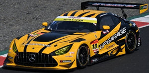 MERCEDES BENZ AMG GT3 EVO TEAM UPGARAGE N 18 GT300 CLASS SUPER GT 2025 TAKASHI KOBAYASHI - YUTO NOMURA YELLOW BLACK 1:43