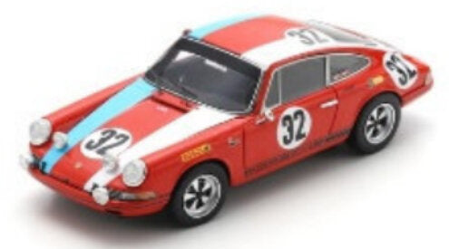 PORSCHE 911L COUPE N 32 WINNER 24h SPA 1968 HELMUT KELLENERS - WILLI KAUSHEN - ERWIN KREMER RED WHITE BLUE 1:43