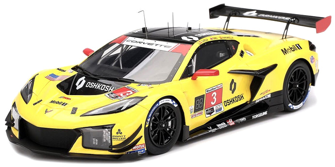 CHEVROLET CORVETTE Z06 GT3.R 5.5L V8 PRATT MILLER MOTORSPORTS N 3 IMSA 24h DAYTONA 2025 ANTONIO GARCIA - DANIEL JUNCADELLA - ALEXANDER SIMS YELLOW BLACK 1:18