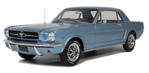Ford Mustang V8 Hardtop Silver Blue Pony 1965 - Limited 999 pcs blå 1:12