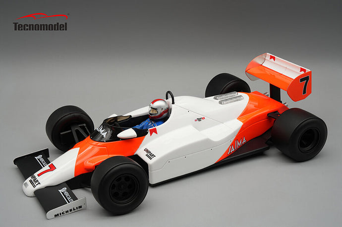 Mclaren MP4/1C 1983 Winner USA GP #7 John Watson - with driver figure hvid/orange 1:18