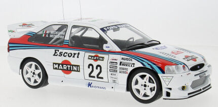 FORD ENGLAND ESCORT WRC TEAM MARTINI RACING JOLLY CLUB N 22 RALLY SANREMO 1998 ANGELO MEDEGHINI - BARBARA CAPOFERRI MEDEGHINI WHITE RED BLUE 1:18