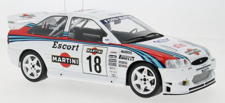 FORD ENGLAND ESCORT WRC TEAM MARTINI RACING JOLLY CLUB N 18 RALLY SANREMO 1998 GIANFRANCO CUNICO - LUIGI PIROLLO WHITE RED BLUE 1:18