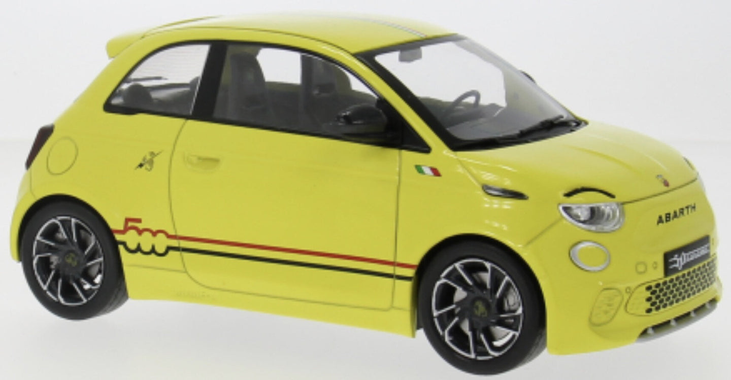 Fiat 500e ABARTH 2024 gul/rød/sort 1:18