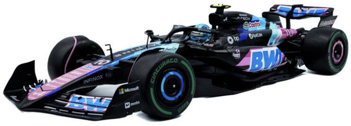 ALPINE F1 A524 TEAM BWT ALPINE N 10 BRAZILIAN GP 2024 PIERRE GASLY BLACK BLUE PINK 1:18