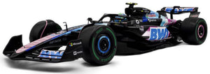 ALPINE F1 A524 TEAM BWT ALPINE N 31 BRAZILIAN GP 2024 ESTEBAN OCON BLACK BLUE PINK 1:18