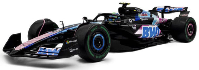ALPINE F1 A524 TEAM BWT ALPINE N 31 BRAZILIAN GP 2024 ESTEBAN OCON BLACK BLUE PINK 1:18