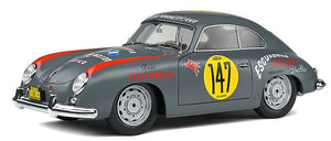 PORSCHE 356 PRE-A COUPE N 147 RACING PANAM 1954 GREY RED 1:18