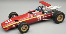 Indlæs billede til gallerivisning Ferrari 312 F1/68 #9 JACKY ICKX NURBURGRING GP 1968 + FIGUUR rød/gul/hvid 1:18