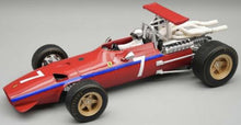Indlæs billede til gallerivisning Ferrari 312 F1/68 #7 DEREK BELL WATKINS GLEN GP 1968 + FIGUUR rød/blå/hvid 1:18