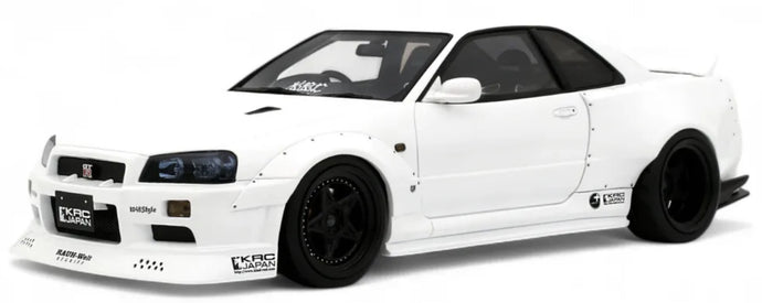 NISSAN SKYLINE GT-R (BNR34) BY KRC 2019 WHITE 1:18