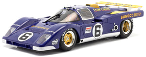 FERRARI 512M 5.0L V12 TEAM PENSKE SUNOCO N 6 3rd 24h DAYTONA 1971 MARK DONOHUE - DAVID HOBBS BLUE YELLOW 1:18