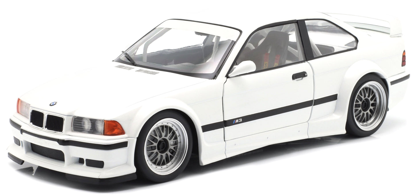 BMW 3-SERIES M3 GTR (E36) PLAIN BODY VERSION 1993 WHITE 1:18