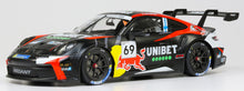 Indlæs billede til gallerivisning PORSCHE 911 992 GT3 CUP TEAM NATIONALE AUTOCLUB EXCELSIOR N 69 WINNER PORSCHE CUP ZOLDER 2024 KALLE ROVANPERA BLACK 1:18
