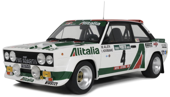 FIAT 131 ABARTH ALITALIA (night version) N 4 WINNER RALLY PORTUGAL 1978 MARKKU ALEN - ILKKA KIVIMAKI WHITE GREEN RED 1:12