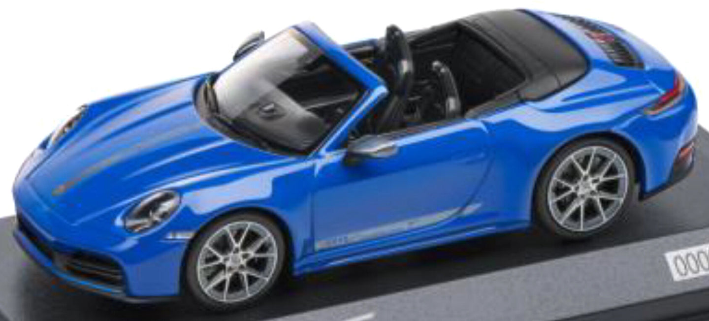 Porsche 911 CARRERA T CABRIOLET (992.2) Limited Edition blå 1:43