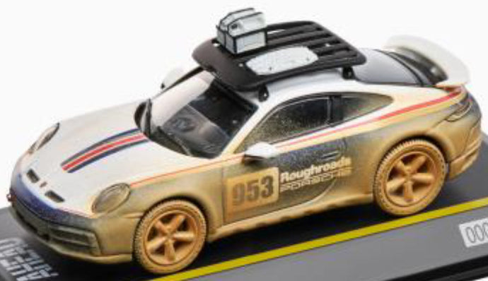 Porsche 911 DAKAR (992) AHEAD #953 Limited Edition hvid/blå/rød 1:43