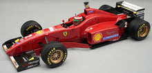 Indlæs billede til gallerivisning Ferrari F310 #2 EDDIE IRVINE SPAIN GP 1996 (with rain tyres) + FIGUUR rød/sort 1:18
